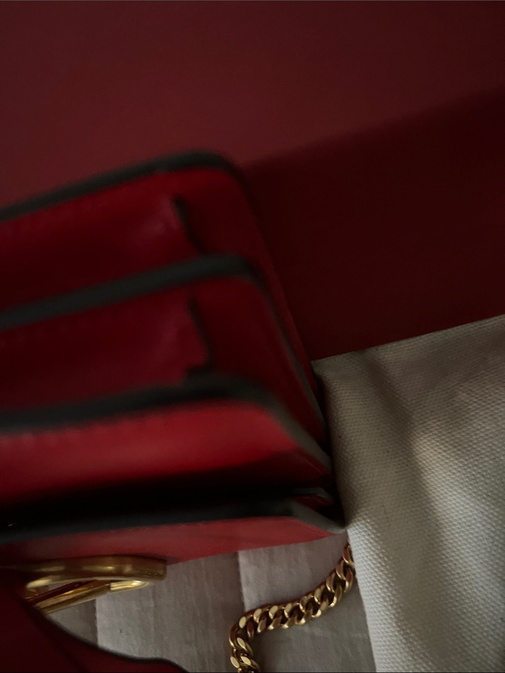 Valentino Red Mini VLogo Shoulder Bag with Gold Hardware - Picture 7 of 16
